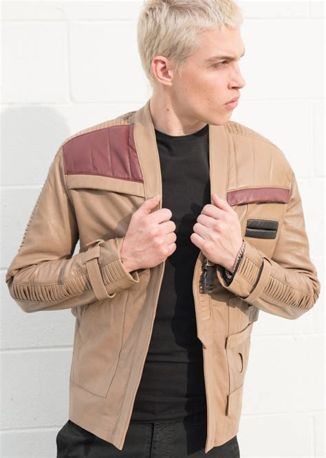 star wars finn jacket replica|Buy Mens Star Wars Rebel Alliance Finn Poe Dameron Beige Leather Jacket .